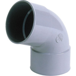Coude simple 67°30 male/femelle PVC gris
