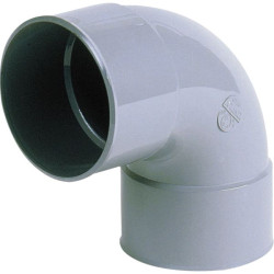 Coude simple 87°30 femelle/femelle PVC gris