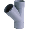 Culotte simple 45°male/femelle PVC gris