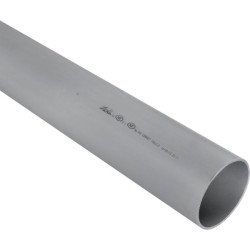 Tube évacuation longueur 4 mètres PVC gris
