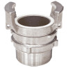 Raccord symétrique male aluminium avec verrou