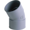Coude simple 30° femelle/femelle PVC gris