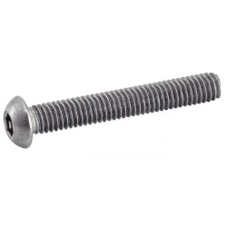 Vis tete bombée 6 pans creux inviolable ISO 7380 inox A2