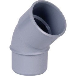 Coude male/femelle 87°30 PVC gris