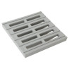 Grille de sol avec cadre PVC gris clair