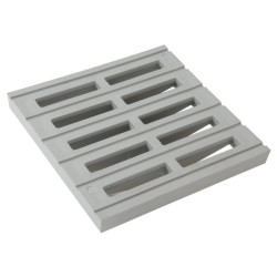 Grille de sol avec cadre PVC gris clair