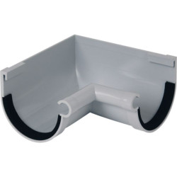 Angle extérieur à joint de gouttière à 90° gris