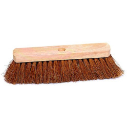 Balai coco plat bois 29 cm