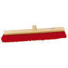 Balai industrie fibre dure rouge long. 60 cm douille inclinée