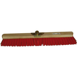Balai industrie pvc rouge super 80 cm douille metal inclinée