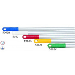 Manche aluminium anodise embout blanc diam. 25 lg 1,40 m brosshygien