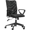 Fauteuil basculant dossier résille assise tissu noir