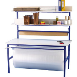 Table emballage 182x90x91 cm 2 étagères