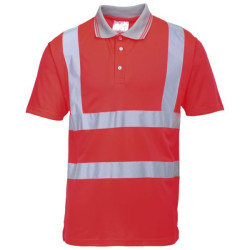 Polo hivi manche courte rouge t.l
