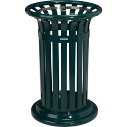 Corbeille tulipe 60 l metal verte ronde