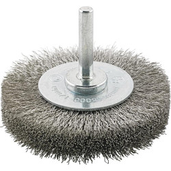 Brosse circulaire inox ondulée 70x6x mm format