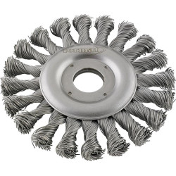 Brosse circulaire inox torsadée 115x mm format