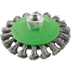 Brosse conique inox m14 t orsadée 115x0,35mm format