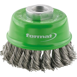 Brosse boisseau inox m14 torsadee 65x0,5mm format