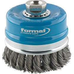 Brosse boisseau acier m14 torsadée 100x0,5mm format