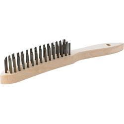 Brosse a main acier lisse 5 rangs mm format