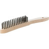 Brosse a main acier lisse 6 rangs mm format