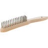 Brosse a main inox lisse 6 rangs mm format