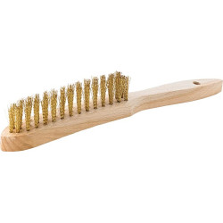 Brosse à main laiton ondulée 4 rangs mm format