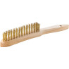 Brosse à main laiton ondulée 4 rangs mm format