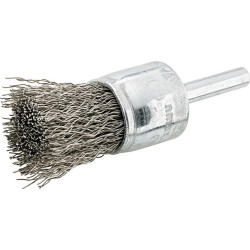 Brosse-pinceau inox ondulée 6mm 17x25x0,3mm format