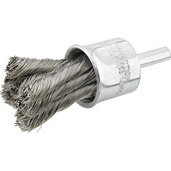Brosse-pinceau inox torsadée 6mm 20x29x0,26mm format
