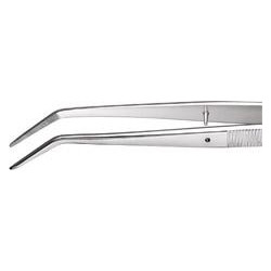 Brucelles haute précision nickelées pointues coudées 155mm knipex