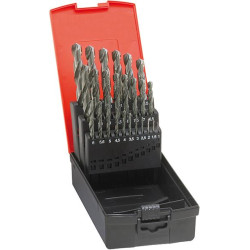 Jeu de forets helicoidaux din338 hss rectifie type n 1-13mm format