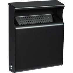 Cendrier mural exterieur acier manganese 2 l - 282 x 230 x 60 mm