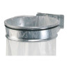 Support de sac mural avec couvercle gris manganese 110 l - 480 x 120 mm