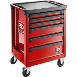 Servante ROLL M3 6 tiroirs rouge