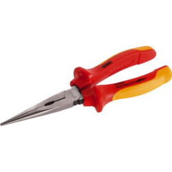 Pince bec demi rond droit isolee 160 mm