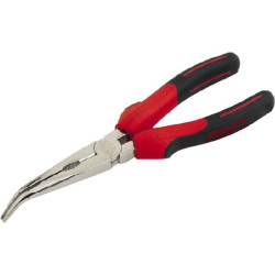 Pince bec demi rond coude bimatiere 160 mm