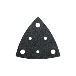 Paquet de 5 Feuilles abrasives triangulaires non perforées, grain 80 (5)