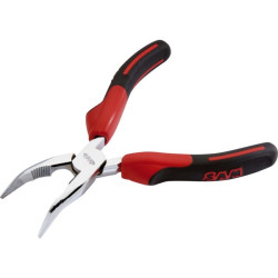 Pince bec demi rond coude bimatiere avec ressort 200 mm