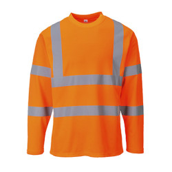 T-SHIRT HI-VIS MANCHES LONGUES ORANGE Taille XL