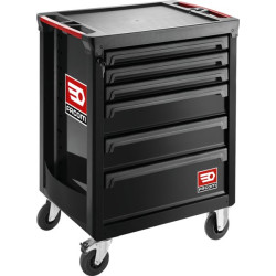 Servante ROLL M3 6 tiroirs noire