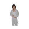 Blouse hygiene pp avec col 40g/m2 poignet elastique- blanc- taille l