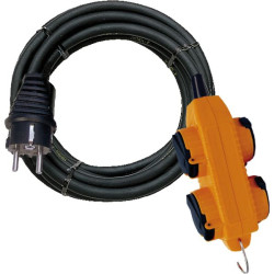 Rallonge powerblock 4 prises/clapet 5m