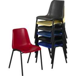 Chaise coquille piètement peint