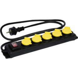 Bloc 5 socles clapet nf+ cable h07rnf 3