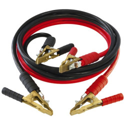 Cable de demarrage - 500 a - pince laiton - long 2 x 3 m - 25 mm²