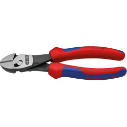 Pince coupante diagonale grande puissance polie avec branches bicomposant 180mm knipex
