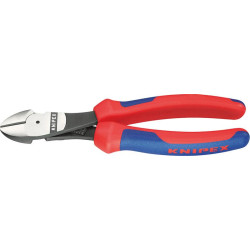Pince coupante diagonale grande puissance polie avec branches multicomposant 180mm