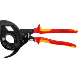 Coupe-câbles vde avec avec cliquet et branches bicomposant 320mm knipex